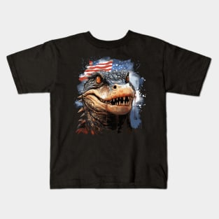 Patriotic Alligator Kids T-Shirt